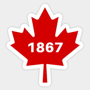 Canada 1867 Maple Leaf Sticker